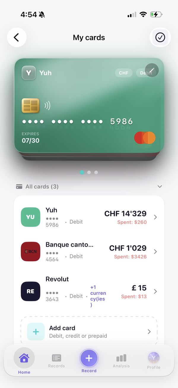 My cards