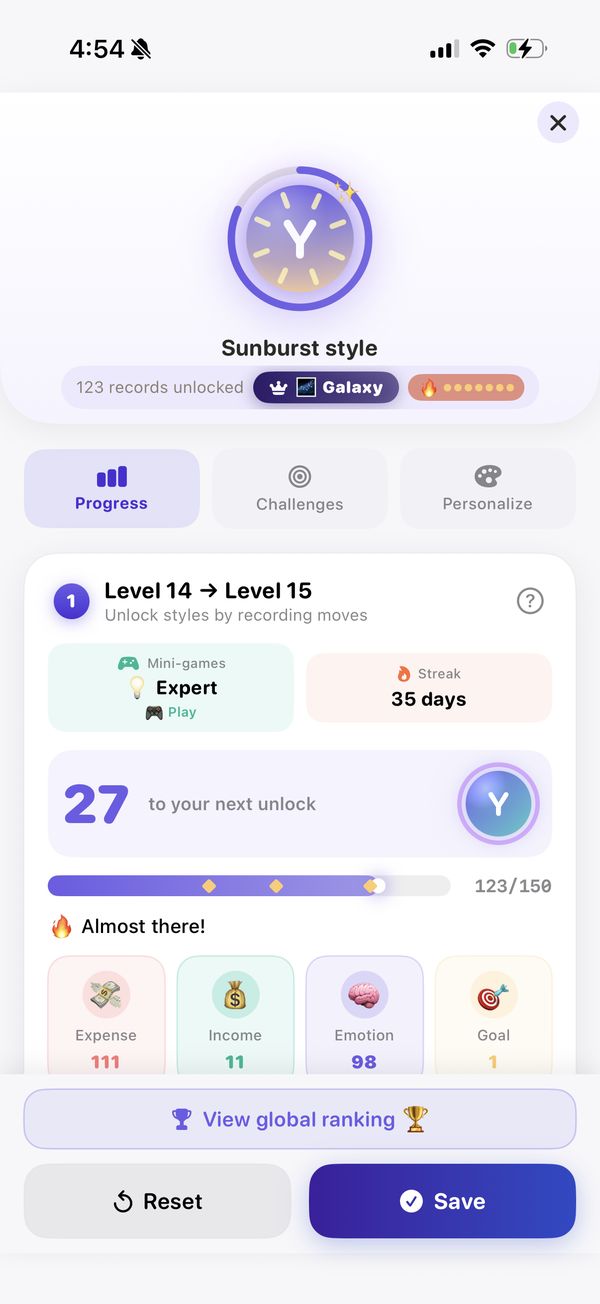 Levels and progress